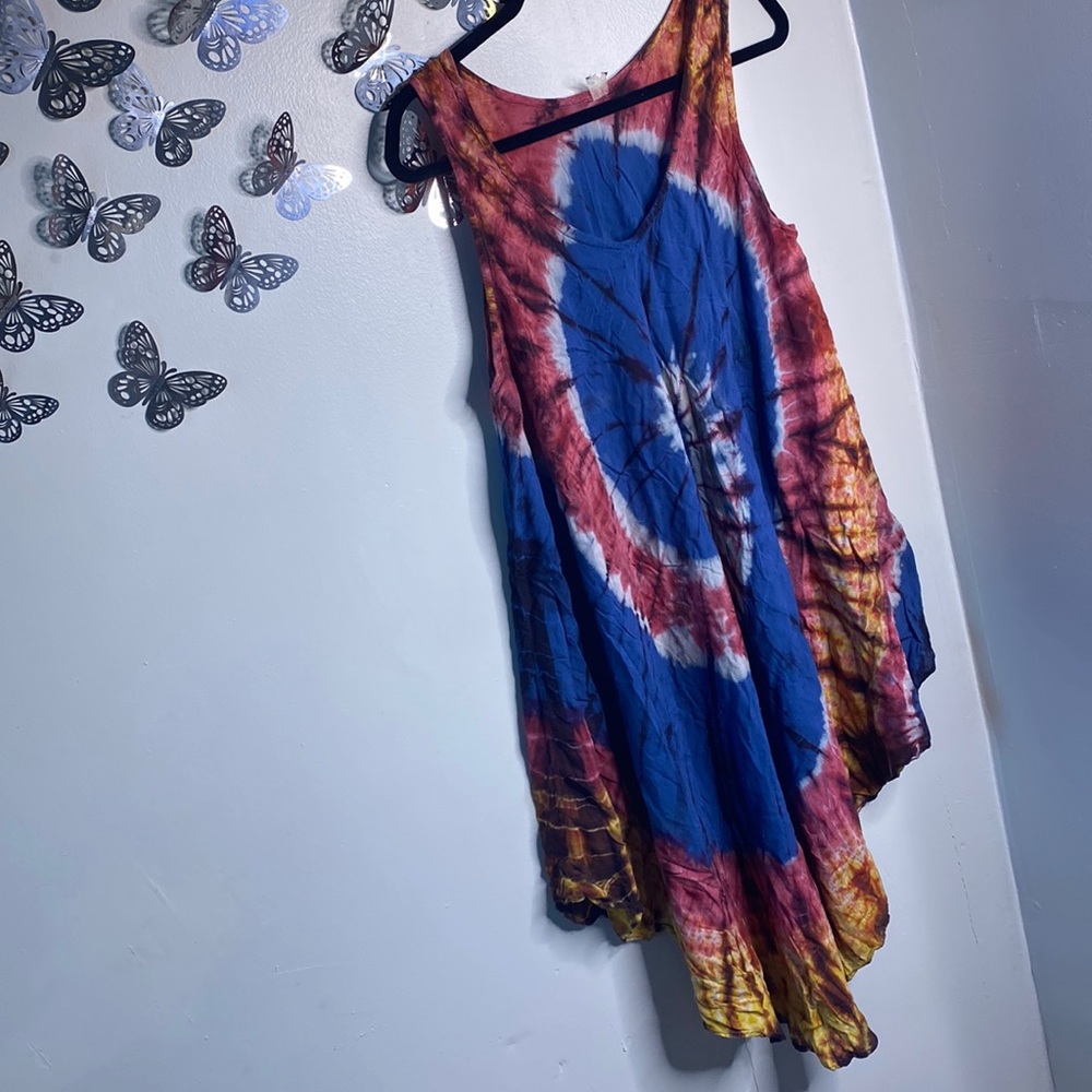 Free Size Boho Tie Dye Dress